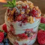 fresh patriotic yogurt parfaits - featured image