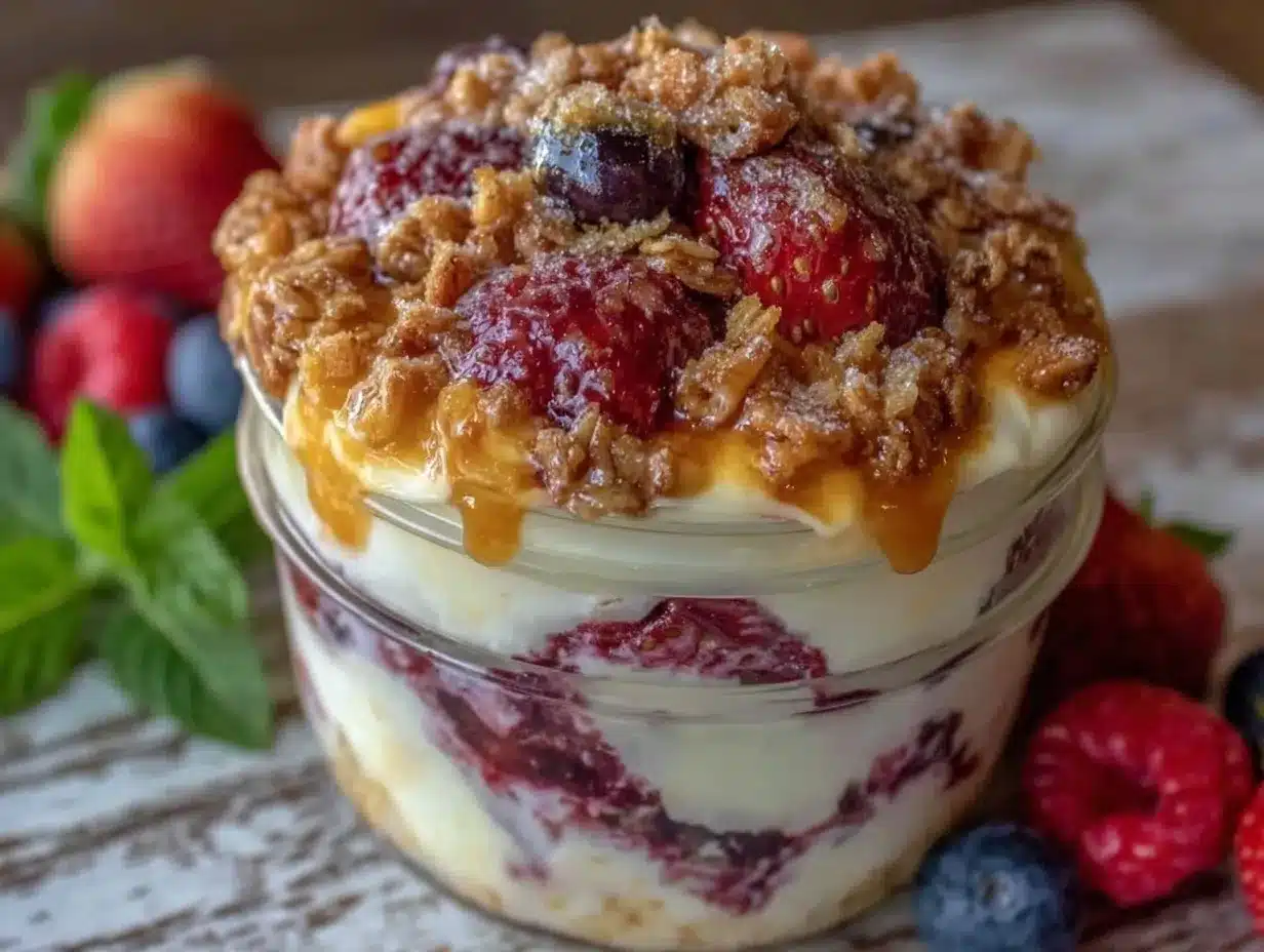 fresh patriotic yogurt parfaits preparation steps
