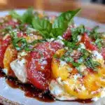 Fresh Peach Burrata Salad - featured image