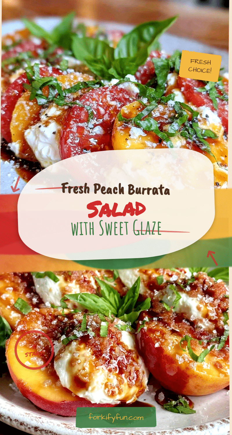 Fresh Peach Burrata Salad recipe