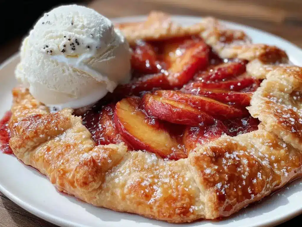 fresh peach galette - featured image