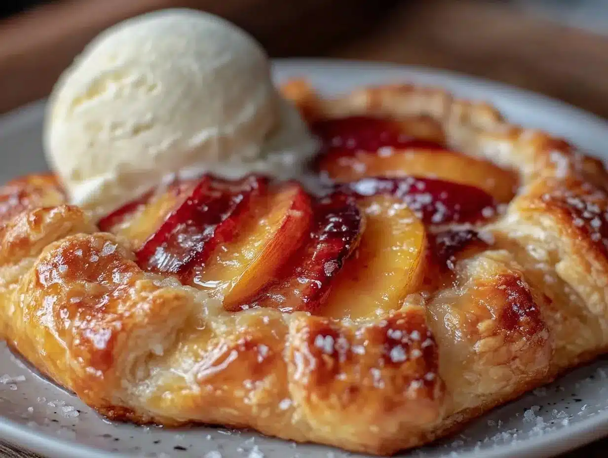 fresh peach galette preparation steps