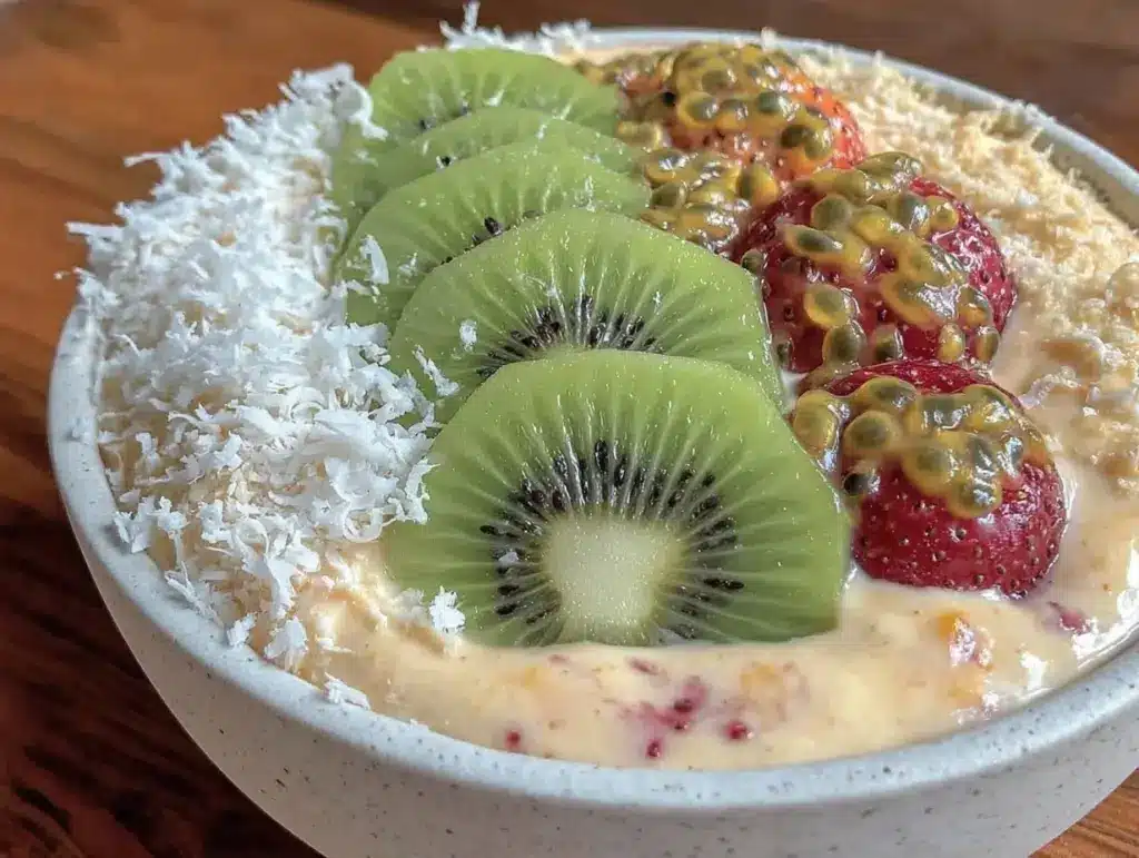 fresh tropical smoothie bowl - featured image