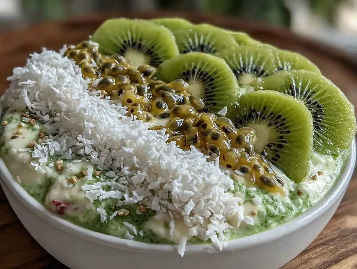 fresh tropical smoothie bowl preparation steps
