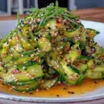 fresh viral tiktok cucumber salad - featured image