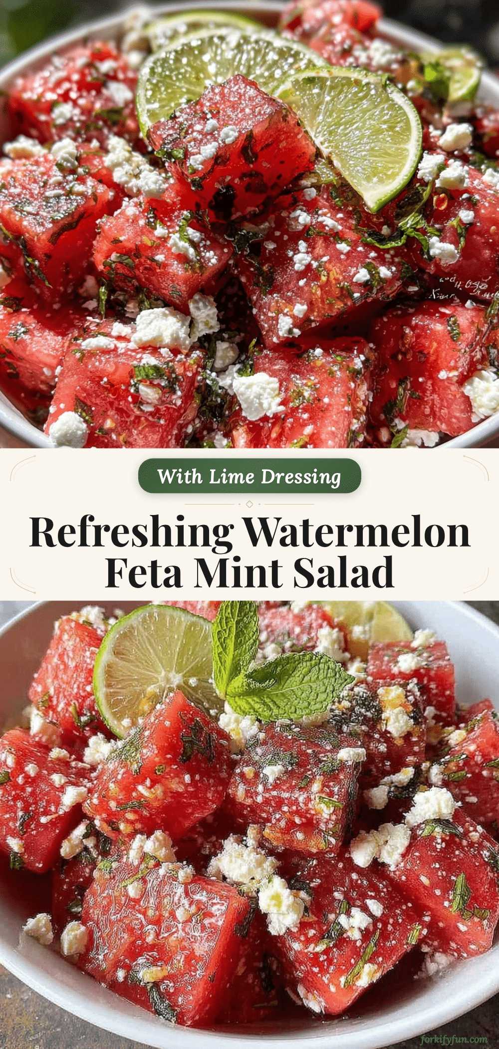 fresh watermelon feta mint salad recipe
