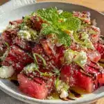 fresh watermelon feta salad - featured image