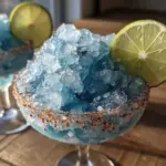 frozen blue raspberry margaritas - featured image