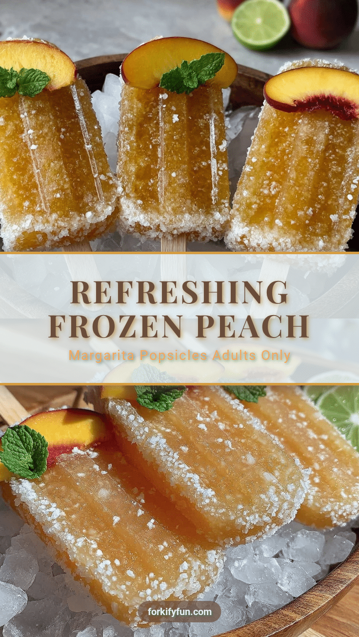 frozen peach margarita popsicles recipe