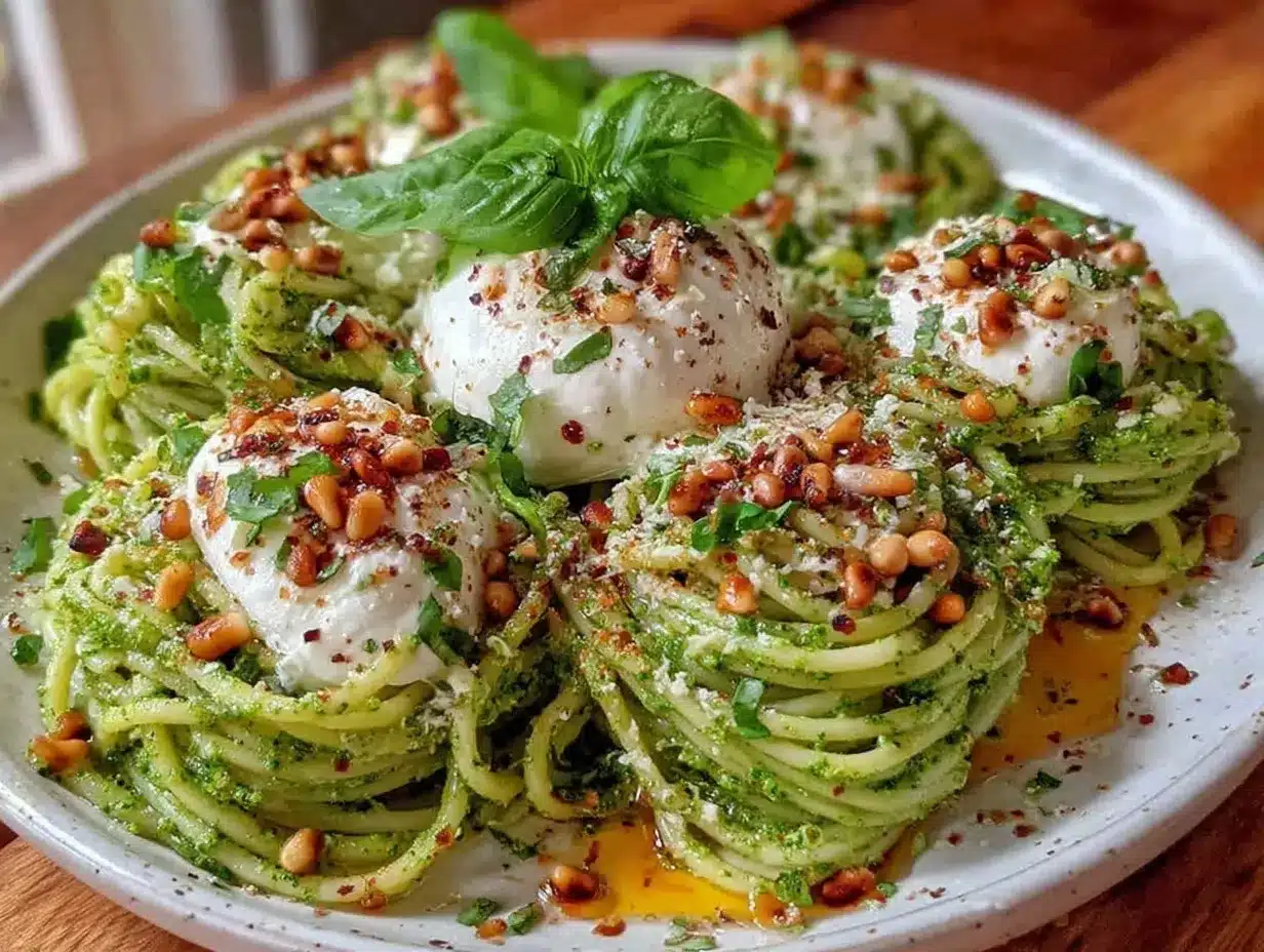 garlic scape pesto pasta preparation steps