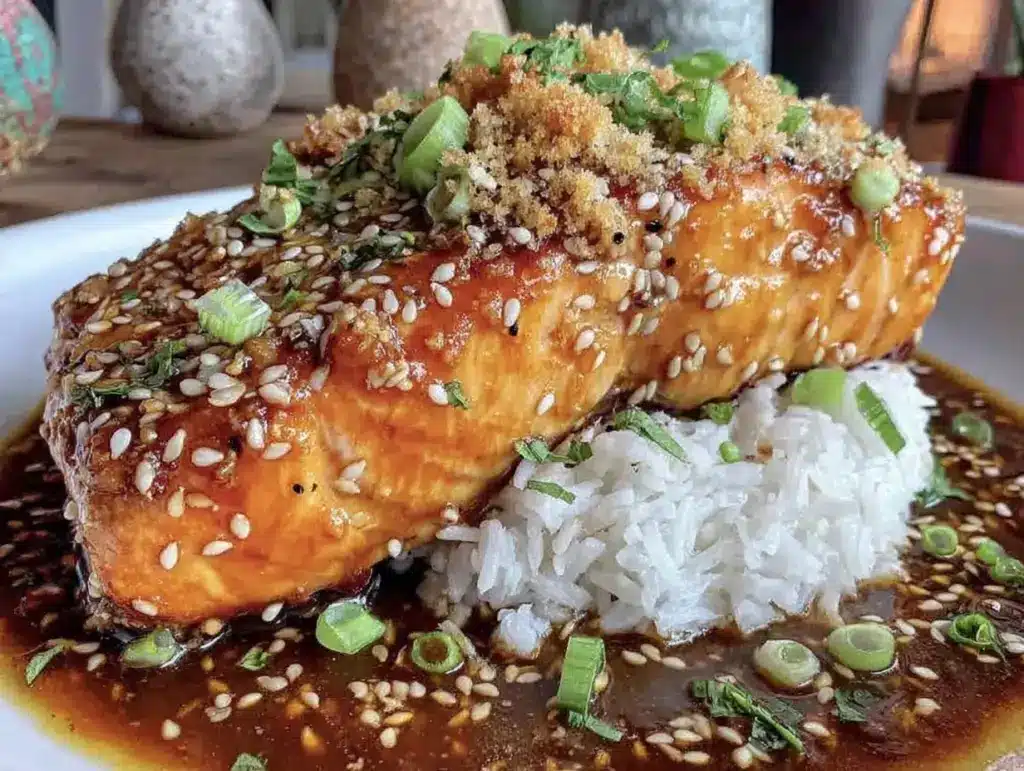 honey garlic glazed salmon - featured image