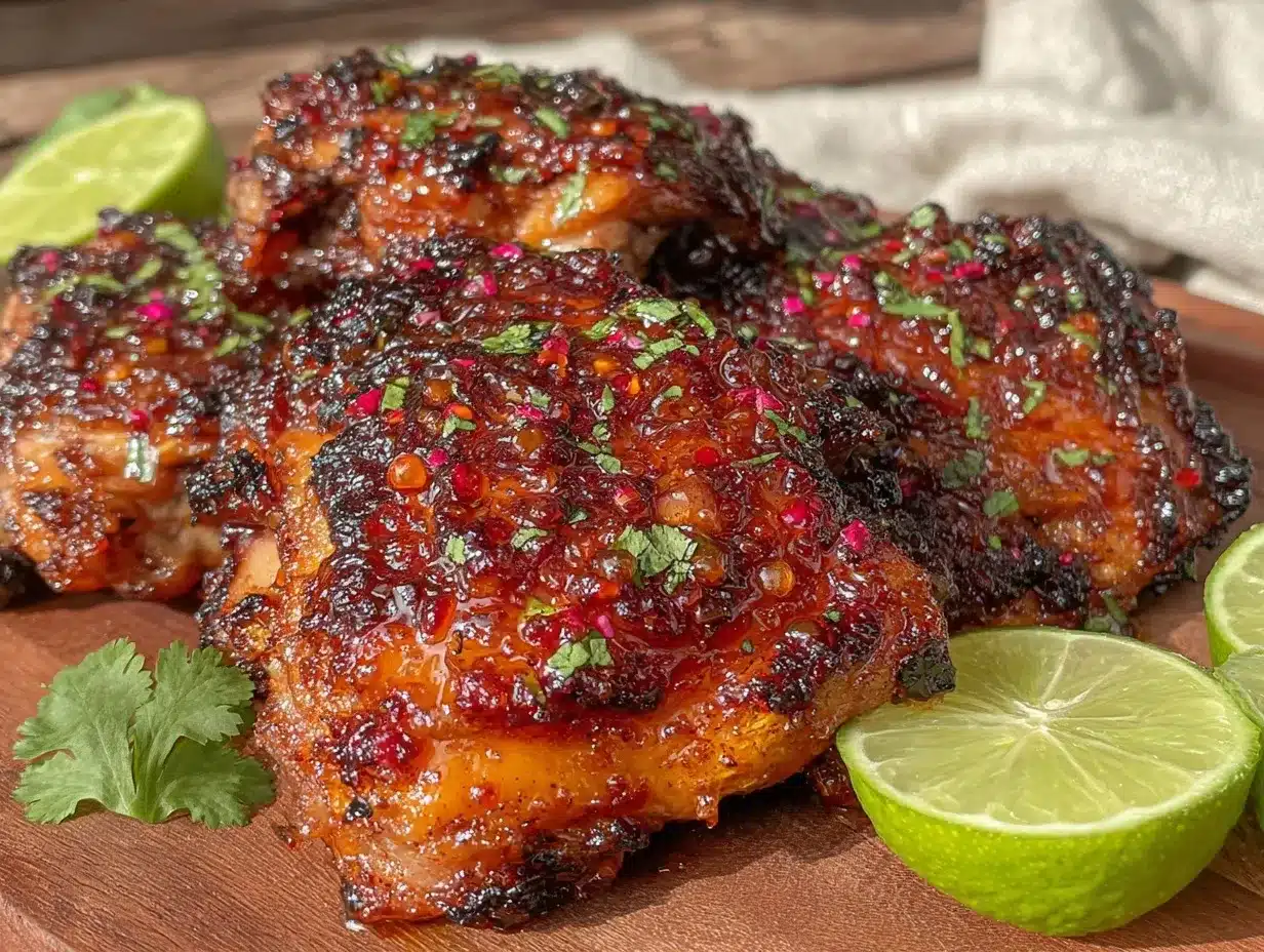 honey sriracha grilled chicken thighs preparation steps