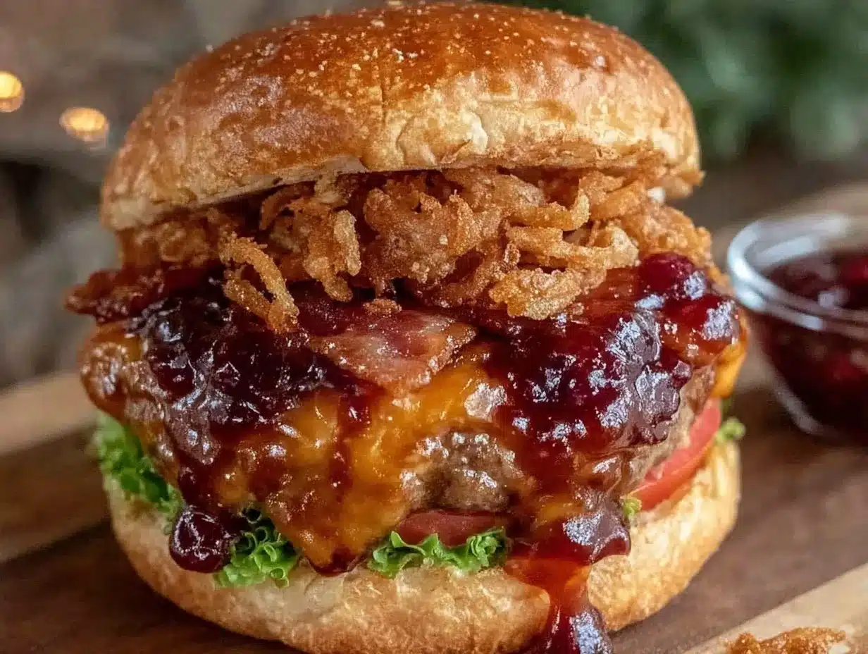 loaded BBQ bacon burger preparation steps
