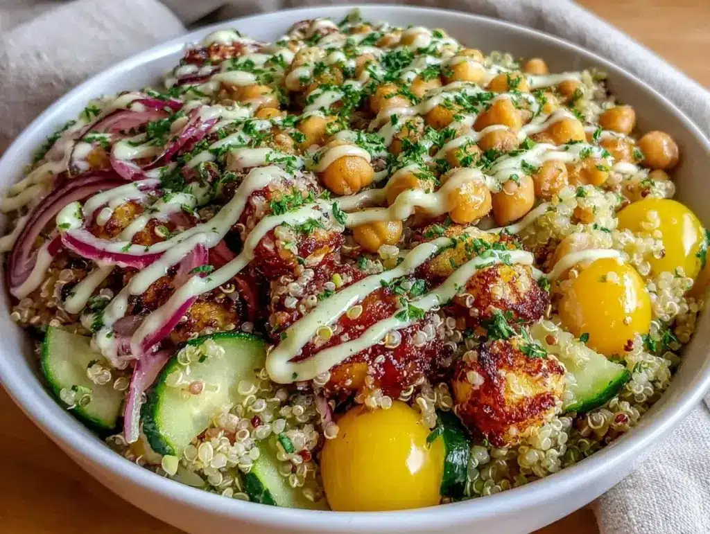 Mediterranean Chickpea Quinoa Bowl - featured image
