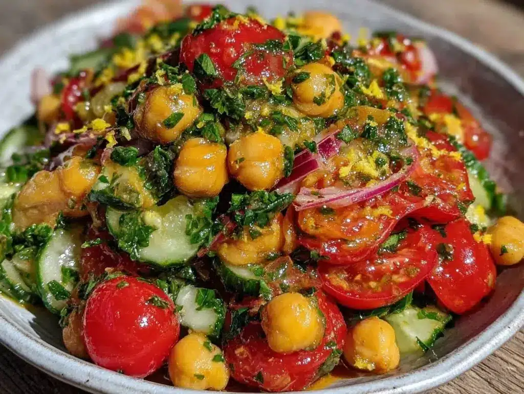 Mediterranean chickpea salad - featured image