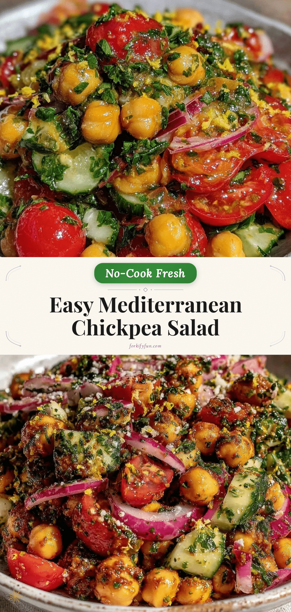 Mediterranean chickpea salad recipe
