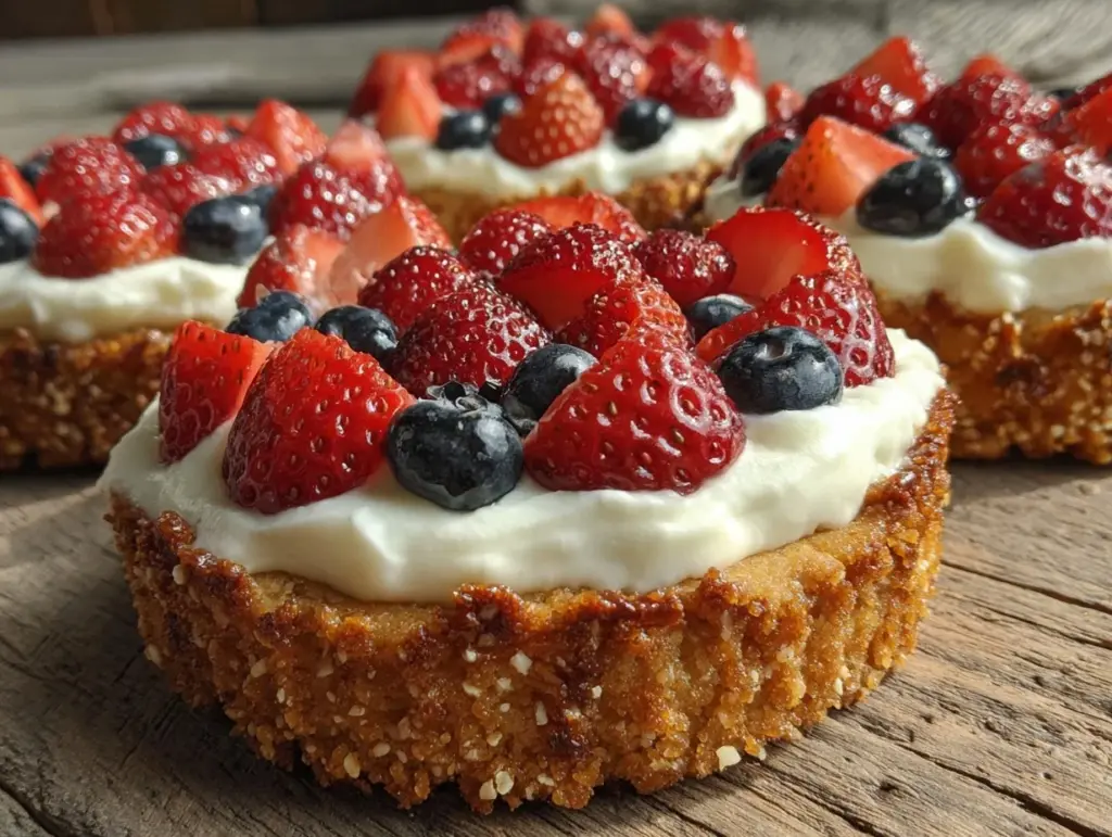 mini American flag fruit pizzas - featured image