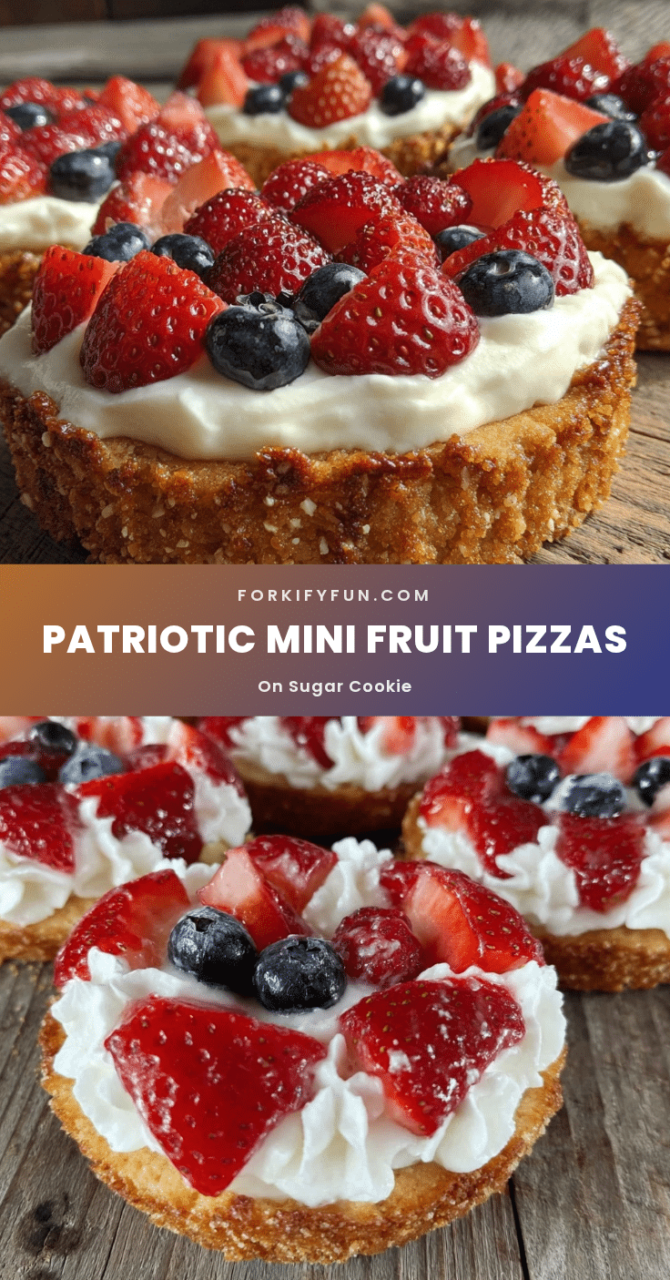 mini American flag fruit pizzas recipe