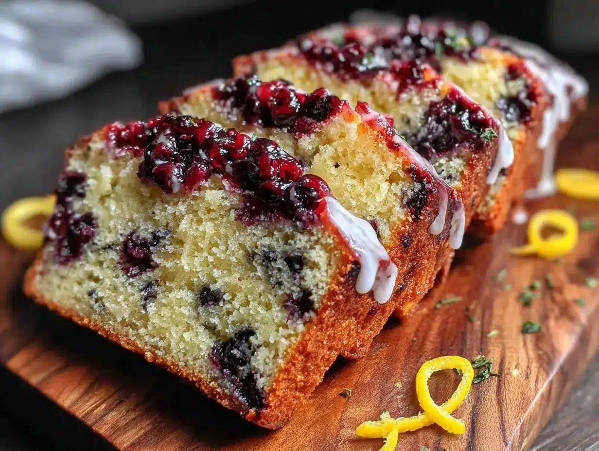 moist huckleberry lemon pound cake preparation steps