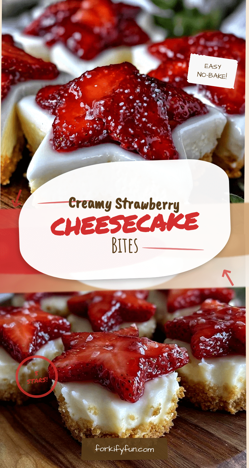 no bake strawberry cheesecake bites recipe