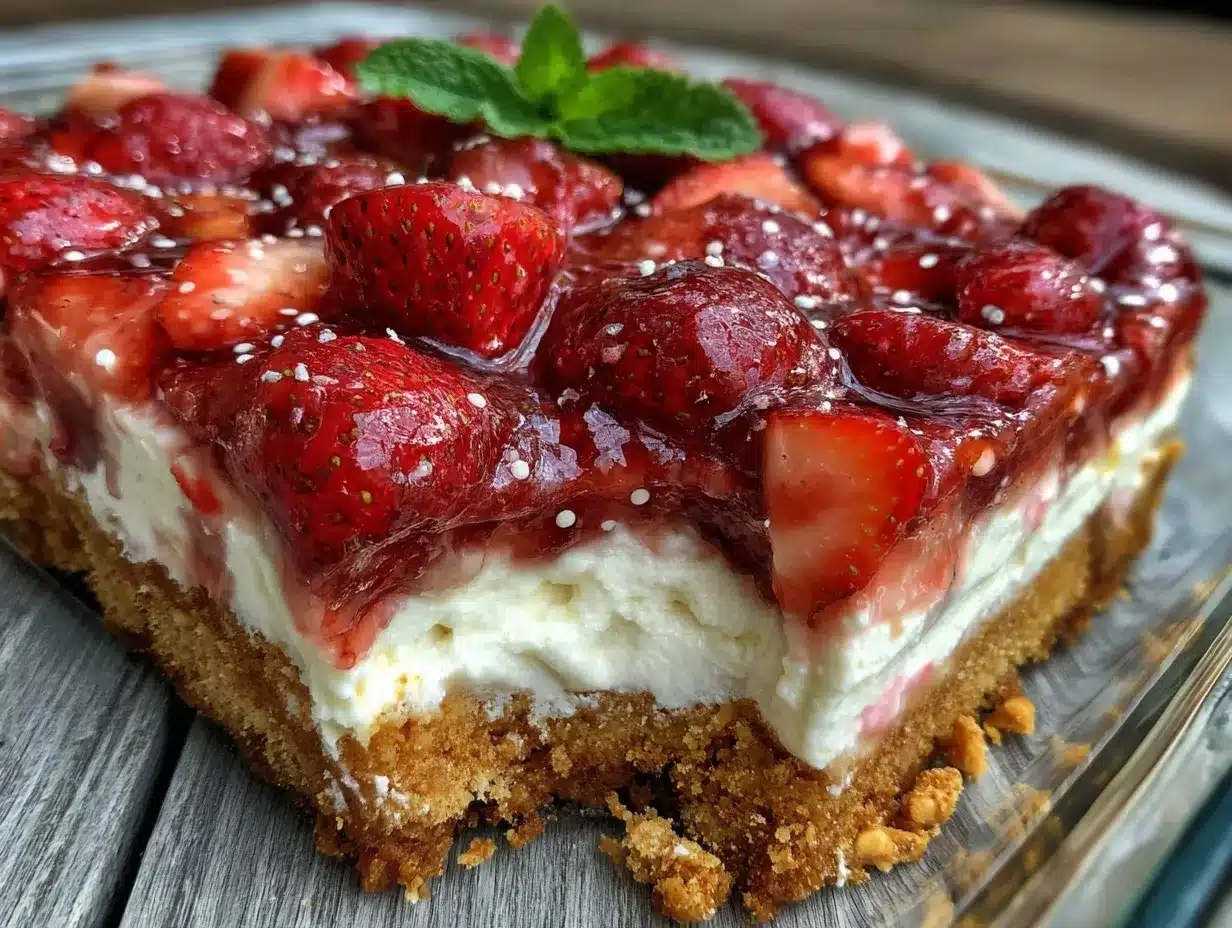 no bake strawberry pretzel salad preparation steps