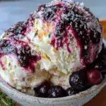 no-churn huckleberry lavender ice cream - featured image