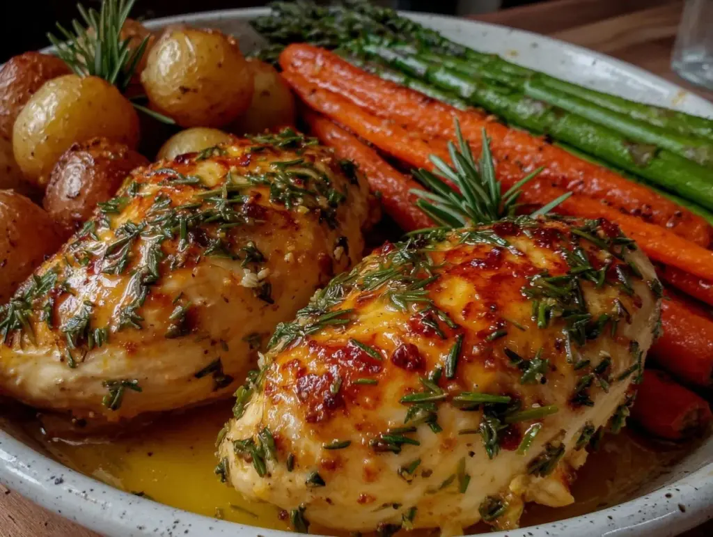 one-pan crispy lemon herb chicken breast - featured image