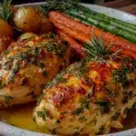 one-pan crispy lemon herb chicken breast - featured image