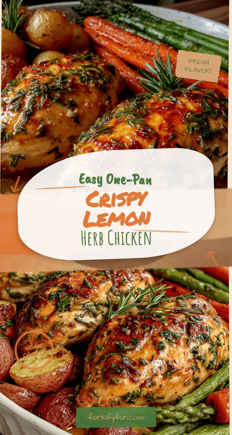 one-pan crispy lemon herb chicken breast recipe