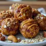 peanut butter protein energy balls - featured image