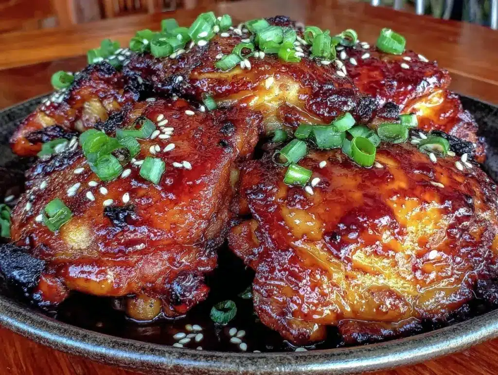 quick honey sriracha chicken thighs - featured image