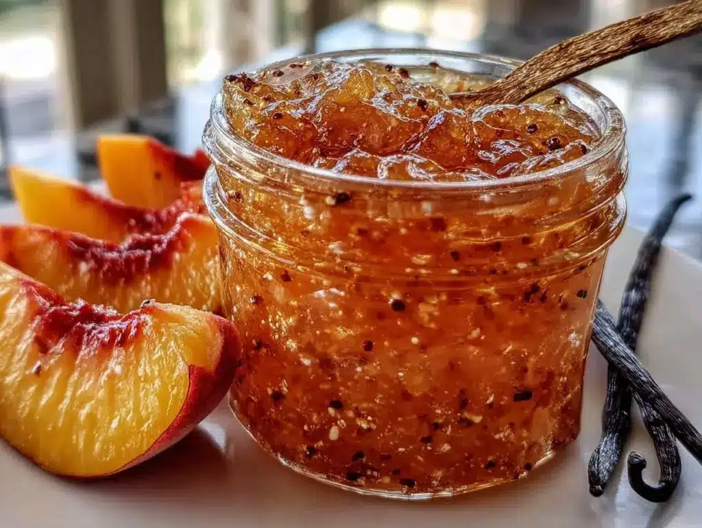quick peach jam - featured image