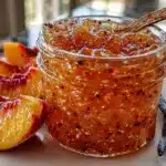 quick peach jam - featured image