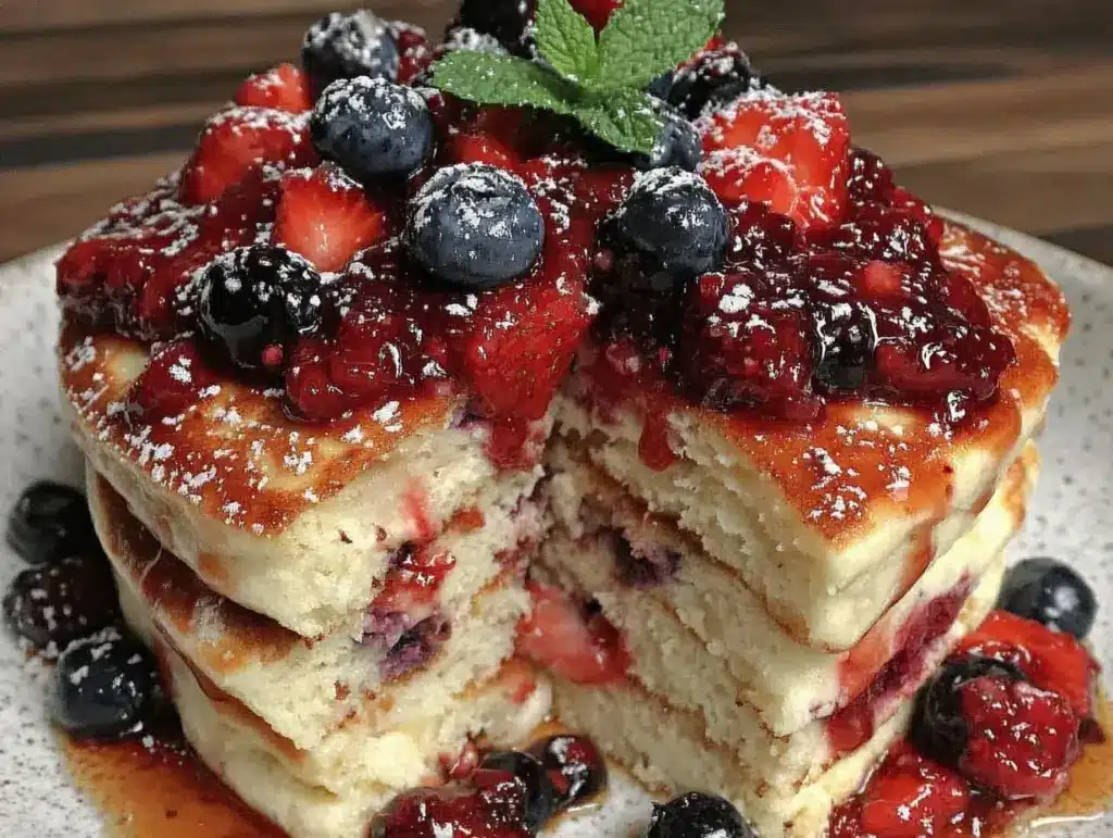 red white blue pancakes - featured image