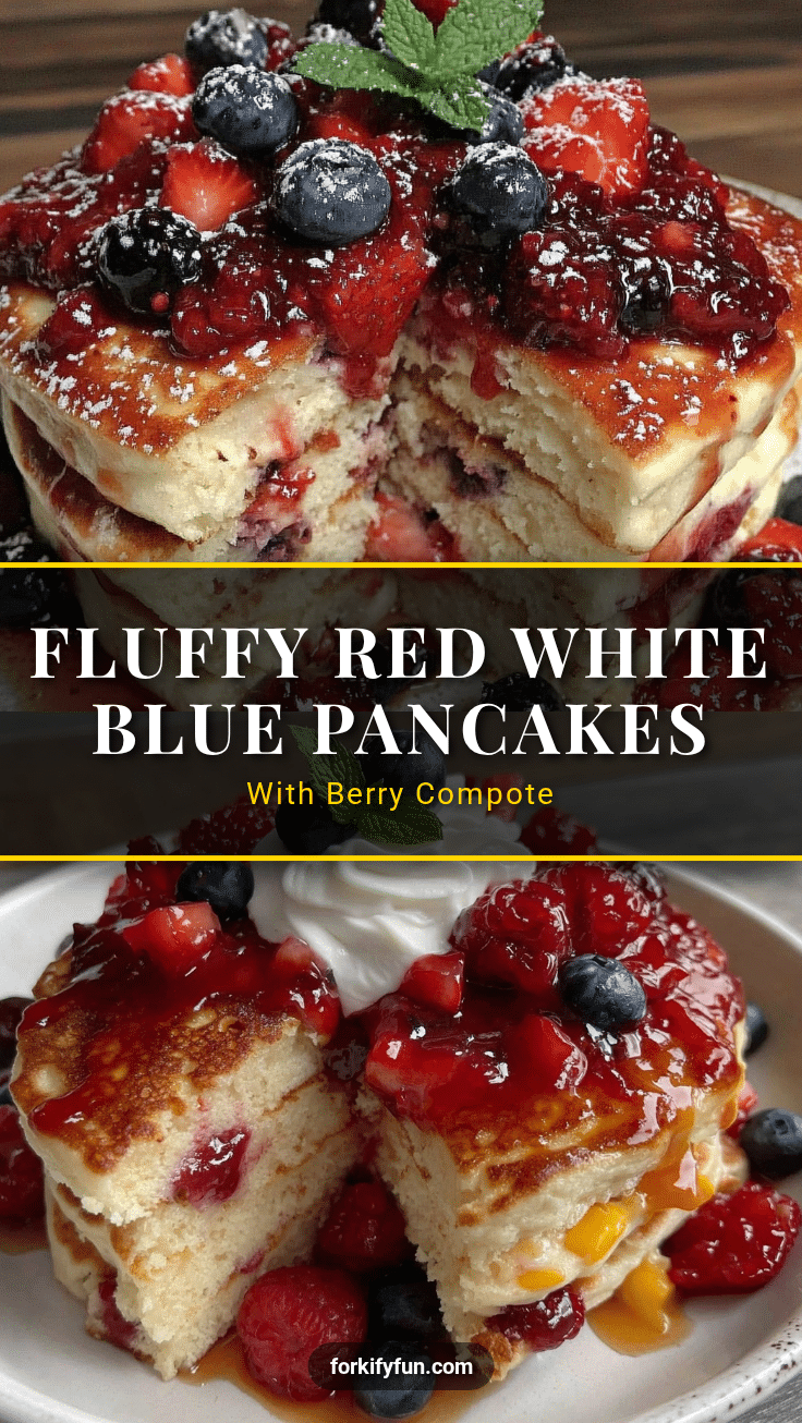 red white blue pancakes recipe