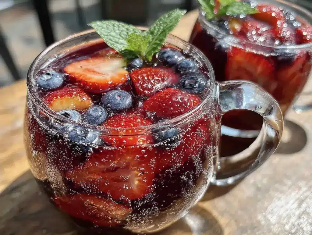 red white & blue sangria - featured image