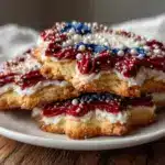 red white blue sugar cookies - featured image