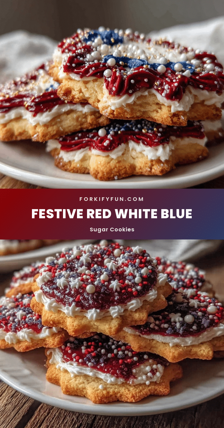 red white blue sugar cookies recipe