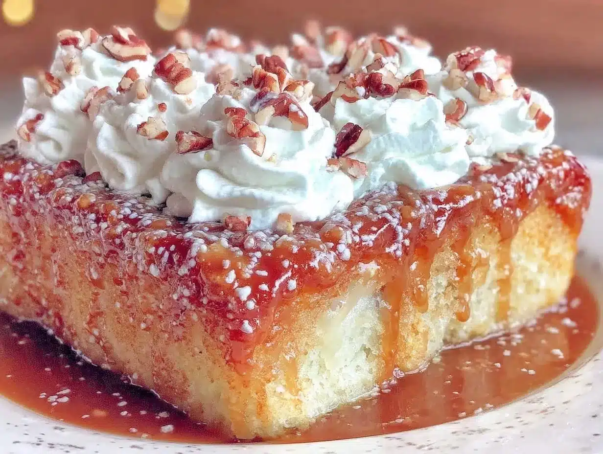 salted caramel whiskey poke cake preparation steps