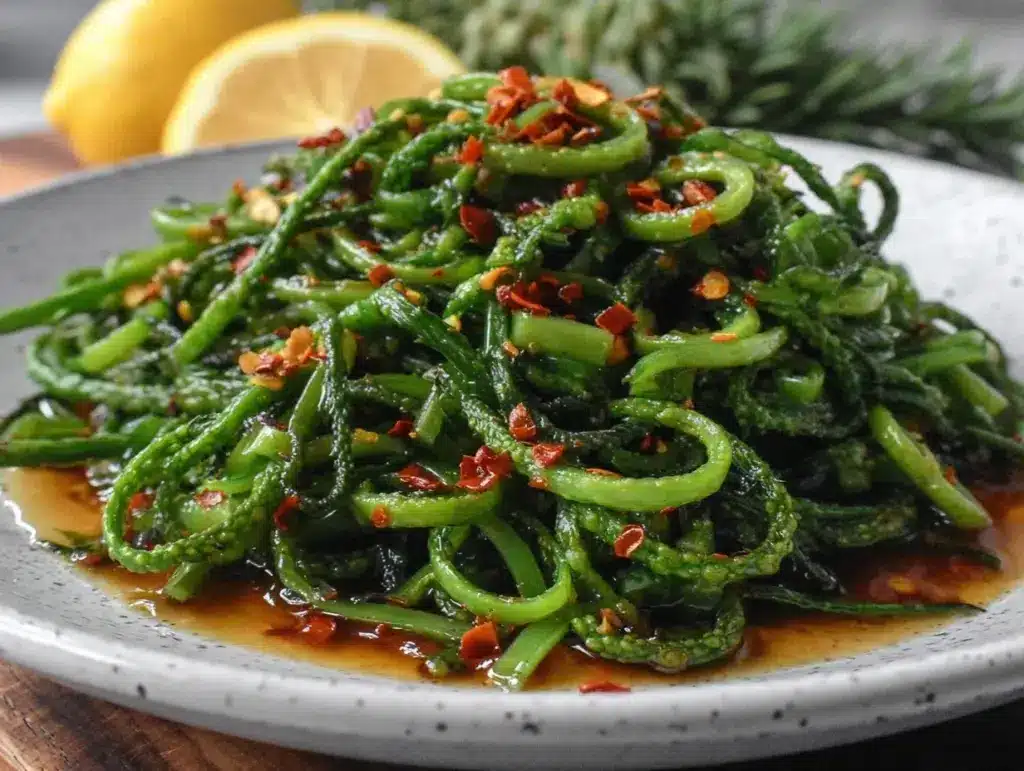 sautéed garlic scapes - featured image