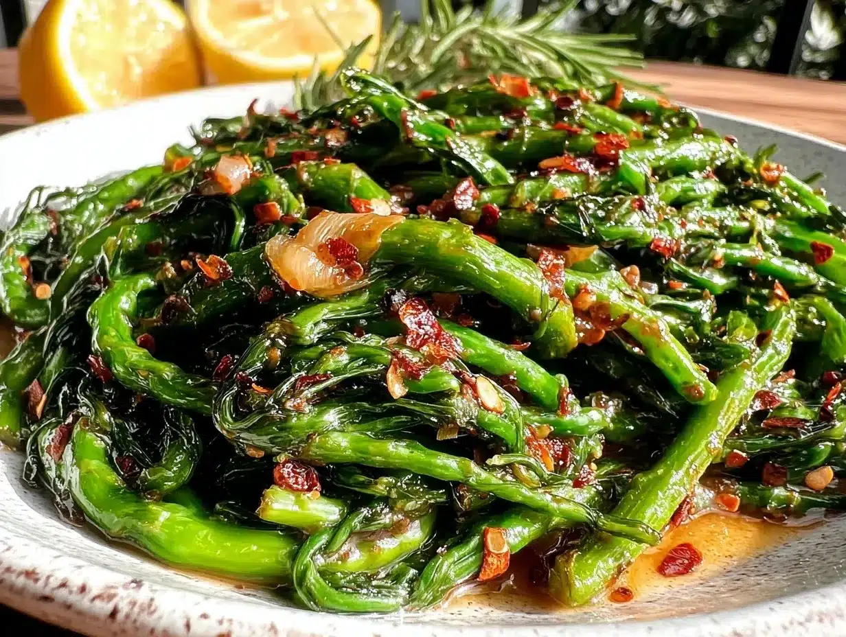 sautéed garlic scapes preparation steps