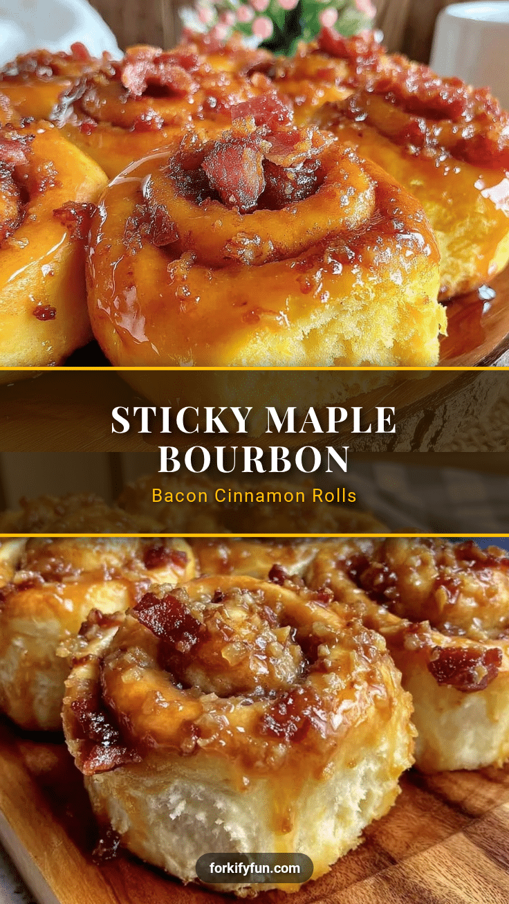 savory maple-bourbon bacon cinnamon rolls recipe