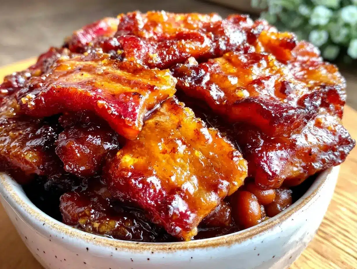 slow cooker bacon baked beans preparation steps