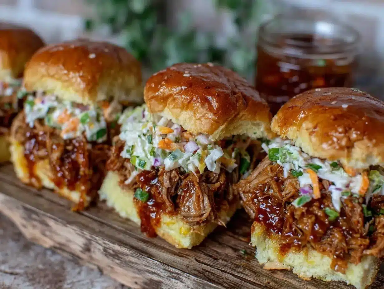 slow-cooker bbq pulled pork sliders preparation steps