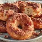 star-shaped cinnamon sugar donuts air fryer - featured image