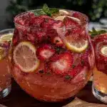 strawberry lemonade vodka punch - featured image