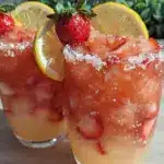 strawberry lemonade vodka slushies - featured image