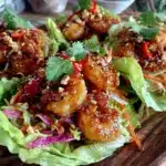 thai shrimp lettuce wraps - featured image