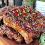 whiskey glazed BBQ ribs - featured image