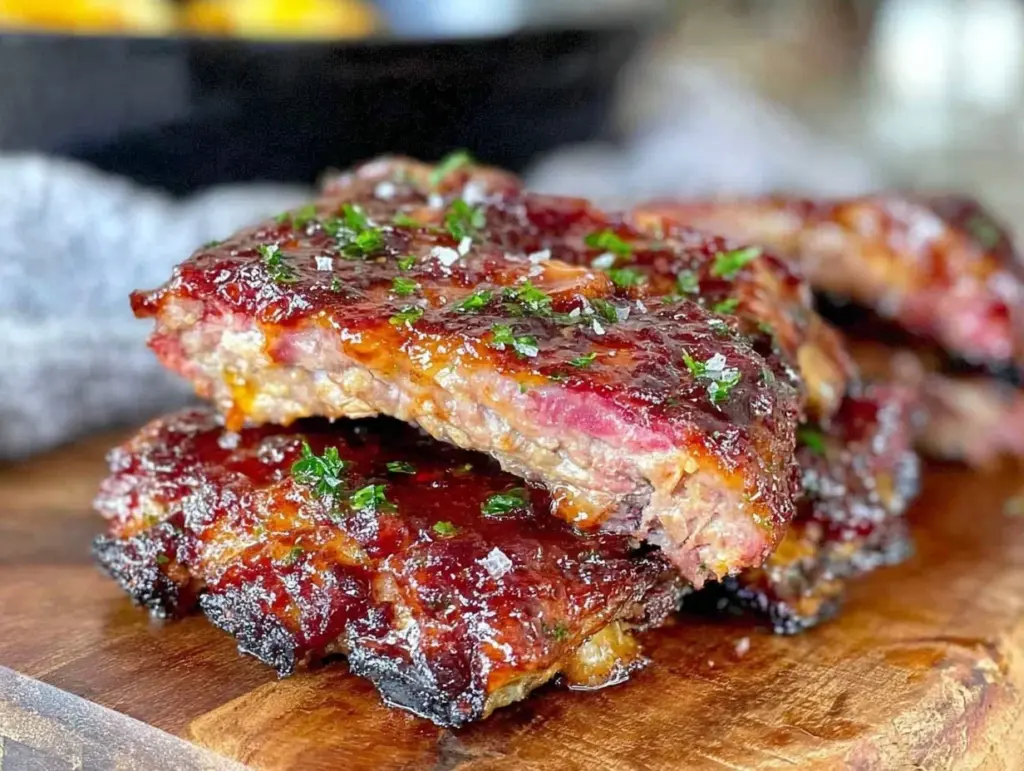 whiskey glazed bbq ribs - featured image